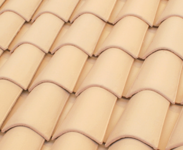 Curved Roof Tile 40×20 _ Crema – Cream – Crème