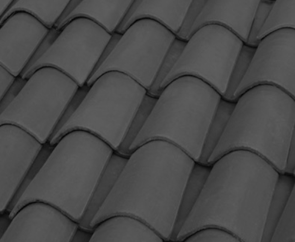 Curved Roof Tile 50 Canal_Negra – Black – Noire