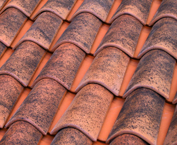 Curved Roof Tile 50_Roja Envejecida – Aged Red – Rouge Vieilli